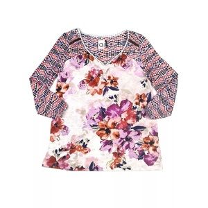 Akemi + Kin Anthropologie (X Sm) Top  Mixed Print